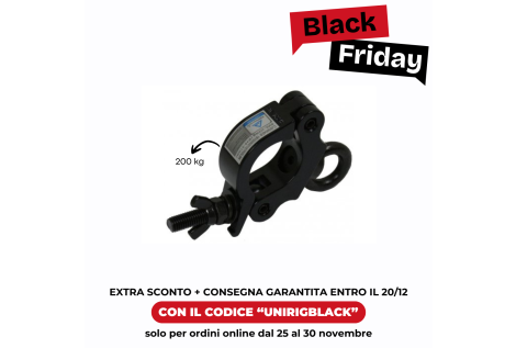 Clamp singolo 200kg Nero con golfare - Black Friday Edition