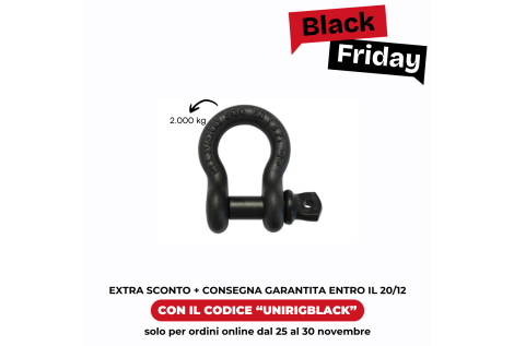 Grillo ad omega 2000kg nero - Black Friday Edition