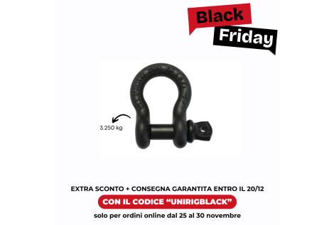 Grillo ad omega 3250kg nero - Black Friday Edition